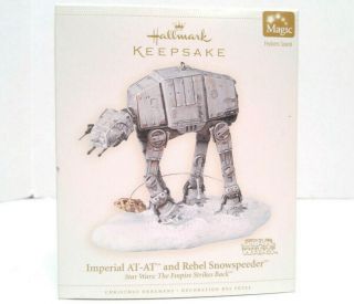 Star Wars Imperial At - At And Rebel Snowspeeder 2006 Hallmark Ornament