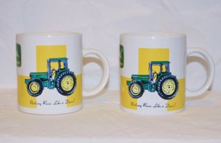 2 John Deere Coffee Mugs Set Of 2 John Deere Tractor Coffee Cups By Gibson