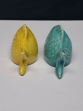 Vintage Ceramic Chicken of the Sea Fish Salt & Pepper Shakers,  Yellow/Blue 4