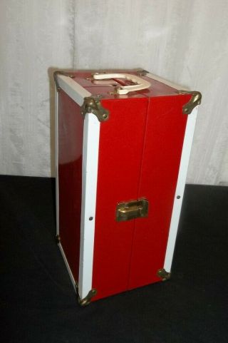 Vintage Metal Red Doll Trunk From The 60 