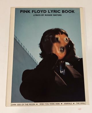 Vintage Pink Floyd Lyric Book By Roger Waters (1983,  Paperback),  Dark Side,  Wall