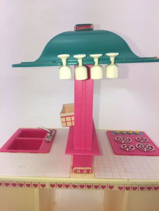 Vintage 1984 BARBIE DREAM KITCHEN with Refrigerator,  and Accessories 2