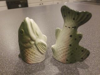 Awesome Trout Salt And Pepper Shakers Set Fish