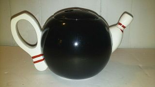 Retro Vintage Ceramic Bowling Ball Teapot
