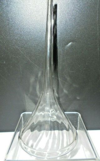 Antique Georgian Victorian Old Vintage Folded Rim Glass Decanting Wine Funnel