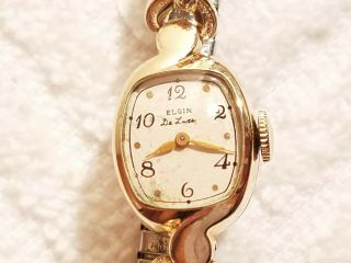 Vintage Elgin De Luxe Wind Up Watch Usa Seventeen Jewels 10k Gold Filled