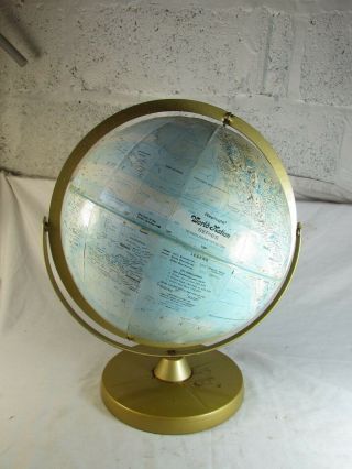 Replogle Vintage World Nation Series Map Globe 12 " Diameter Metal Base Retro