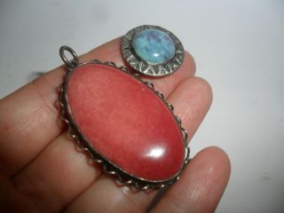 Vintage Antique Jewellery Ruskin ? Pottery Arts And Crafts Silver Pendant,  Broo