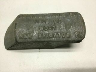 Vintage Antique Cast Iron Ice Shaver.  L & S Iron Co. ,  No - 7 Brighton,  Pa