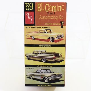 1959 Chevy El Camino 3 In 1 Customizing Model Kit Trophy Series Amt 1:25 8669