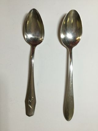 Vtg Alvin & British Sterling Silver Spoons Sheffield Uk