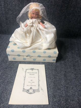 Vintage Nancy Ann Storybook Doll - 86 Bride W/ Box/brochure - Frozen Leg