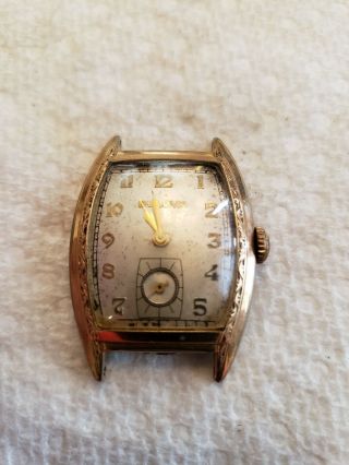 Vintage Bulova Cushon Shape Wrist Watch 10bc Movement