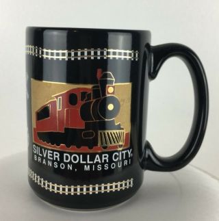 Silver Dollar City Railroad Coffee Cup Mug Black Rxr 212