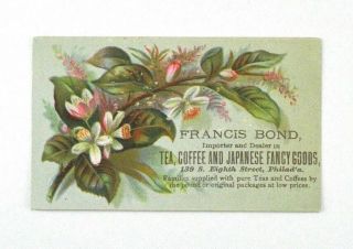 Antique Victorian Francis Bond Tea Coffee Japanese Goods Advertising Trade Card 3