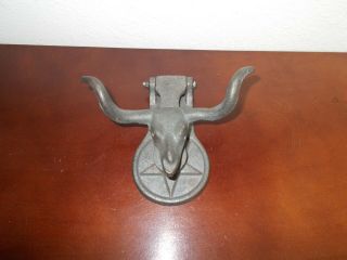 Cast Iron Longhorn Bull Door Knocker