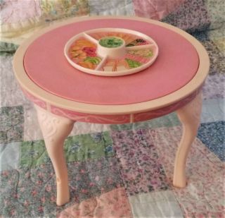 Barbie Table With Spinning Lazy Susan By Mattel 1984 Vintage Pink
