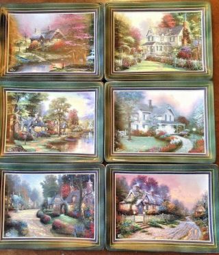 Thomas Kinkade Collector Plates Limited Edition Hometown Memories Set Of 6 Plate