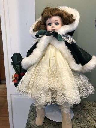 Seymour Mann Porcelain Doll 18 Inch Winter Outfit