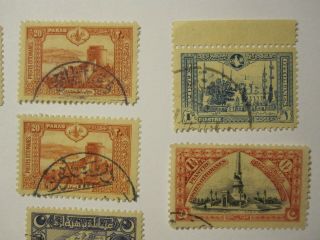 18x antique Turkey Ottoman 1916 - 1918 Stamps: SC 432 264 259 260 432 428 3