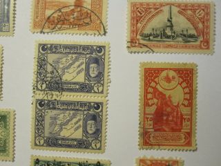 18x antique Turkey Ottoman 1916 - 1918 Stamps: SC 432 264 259 260 432 428 5