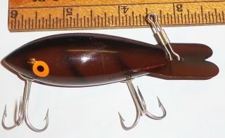 Vintage Bomber Bait Co Brown & Black Crankbait Fishing Lure