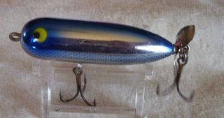 Vintage Heddon Baby Torpedo Lure 5/13/19pots Blue Silver