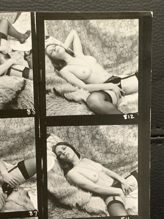 VINTAGE 8X10 Contact Sheet Art Posed Nude Model With High Heels And Stockings 4