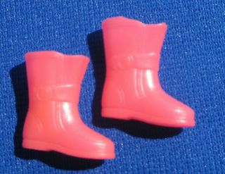 Vintage Barbie Skipper - Htf Hot Pink Boots For Flower Showers / Goin 