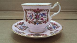 Paragon Tea Cup & Saucer Antique Series Sheraton Pink