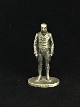 Vtg 80s Danbury John Quincy Adams Pewter Statue Figurine - David A.  Larocca