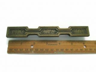 Vintage Drawer Pull 4 Inch Centers - Antique Brass Rustic Furniture Handle Knob