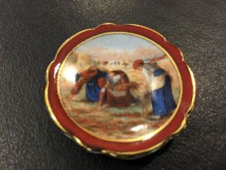 Miniature Plate - Vintage Porcelain Limoges For Dollhouse 1.  75 " (5)