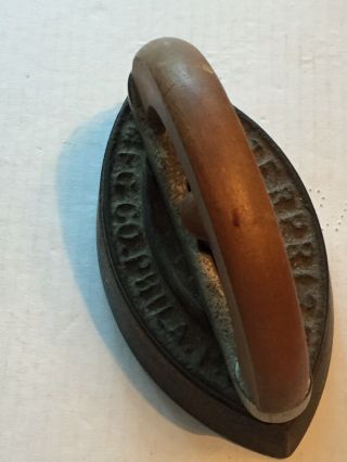 Antique Vintage Small Cast Iron Wooden Handle Vintage Iron