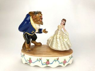 Disney Beauty And The Beast Schmid Music Box Musical Belle In Yellow Dress