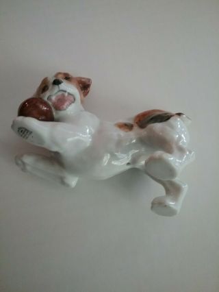 Royal Doulton Jack Russell Terrier Dog w/ Ball Figurine HN1103 5