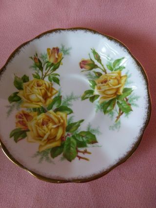 Vintage Royal Albert Yellow Roses Bone China Tea Cup & Saucer England 4