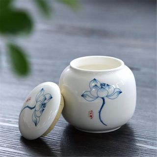 Binglie Glazed Ceramic Purple Trumpet Tea Pot Tea Caddy Tea Box Jar