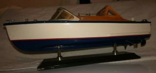Vintage Wooden Model Speed Boat