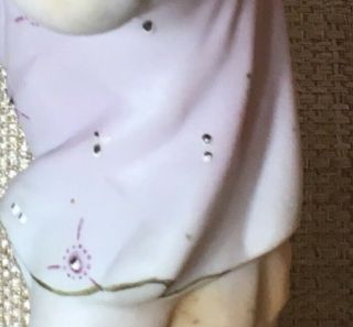 Lenwile Ardalt Porcelain Girl Figurine Pink Dress Hand Painted Detailed 6422b