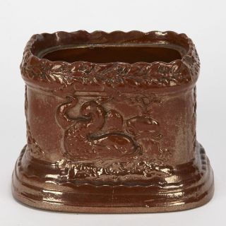 Antique English Brampton Salt Glazed Tobacco Jar C.  1830