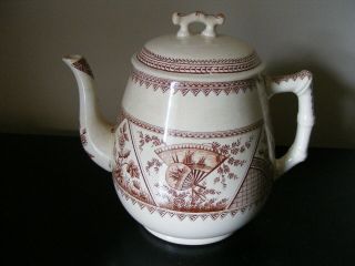 Antique 1882 Victorian Large " Old Hall  Brighton " Tea Pot