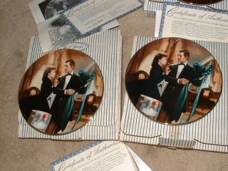 7 GONE WITH THE WIND Collector Plates W.  L.  GEORGE CRITICS CHOICE 1991 4