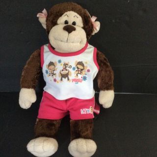 Build A Bear Babw Monkey 18 " With Funky Monkey Outfit Retired Plush