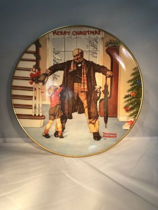 Norman Rockwell Plate " The Big Moment " Christmas 1977