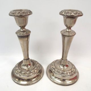 Vintage Ianthe Silver Plated Candlesticks - S25