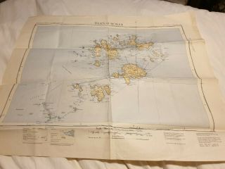Vintage Ordnance Survey Map Of Isles Of Scilly 1933,  Ref A14