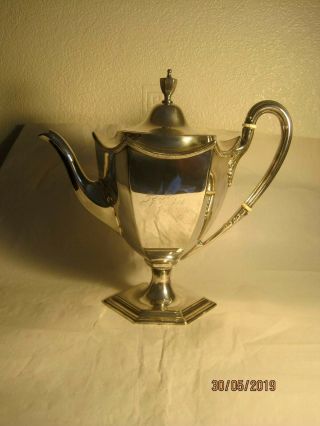 A Lovely Daniel & Arter Epns 9 Inches Tall Coffee Pot,  Dated 1902,  Hard Soldered