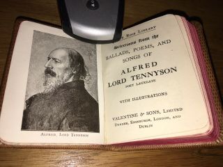 Small Alfred Lord Tennyson Poems Vintage Leather Bound Old Antique Poetry Book