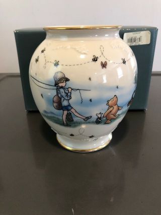 Lenox " The Honey Pot Vase " Disney Winnie The Pooh -